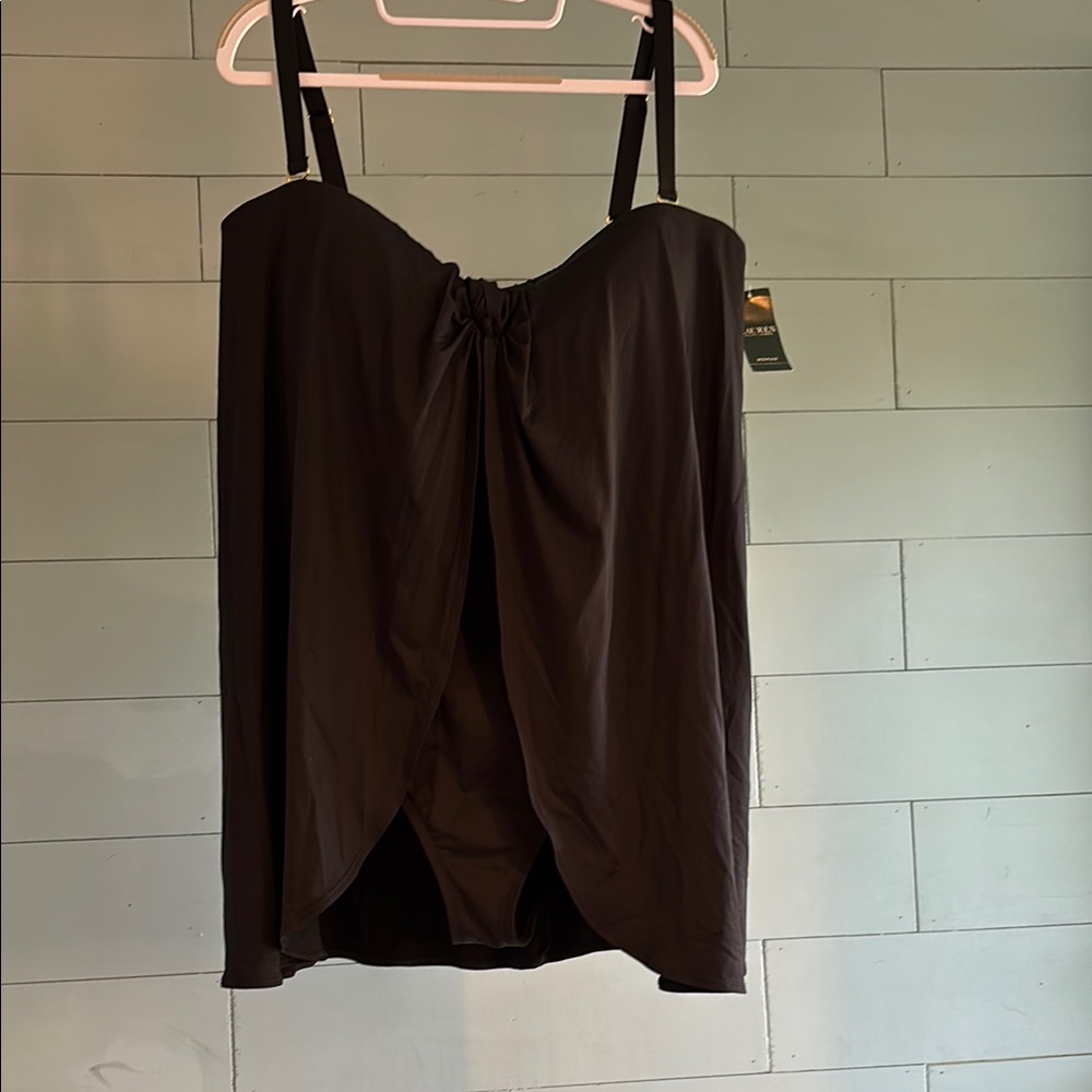 NWT Lauren Ralph Lauren one piece flyaway swimsuit